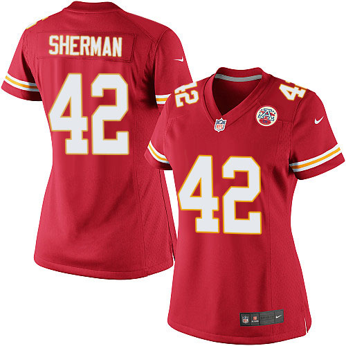 Women's Elite Anthony Sherman Nike Jersey Red Home - #42 NFL Kansas City Chiefs